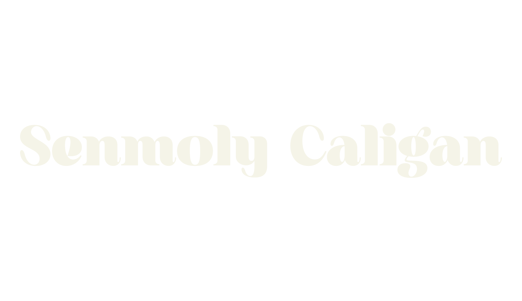 Senmoly Caligan, serif font preview