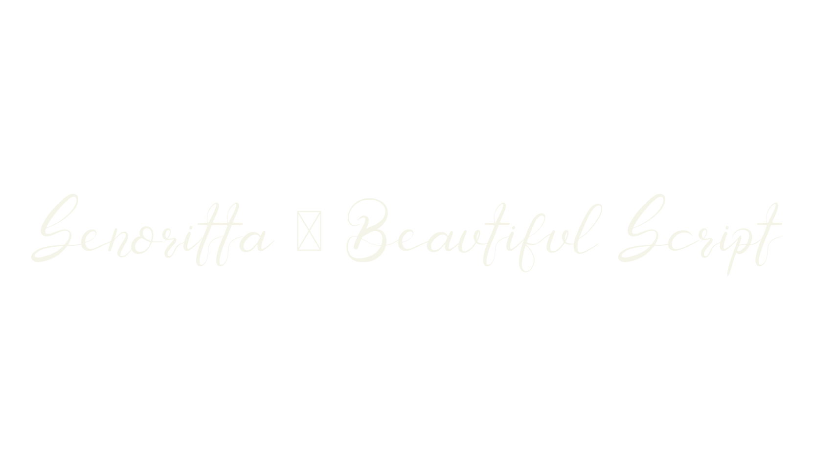 Senoritta - Beautiful Script, cursive font preview