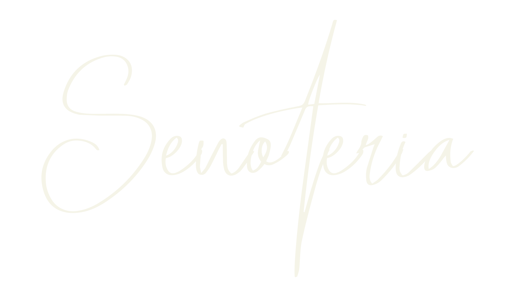 Senoteria, cursive font preview