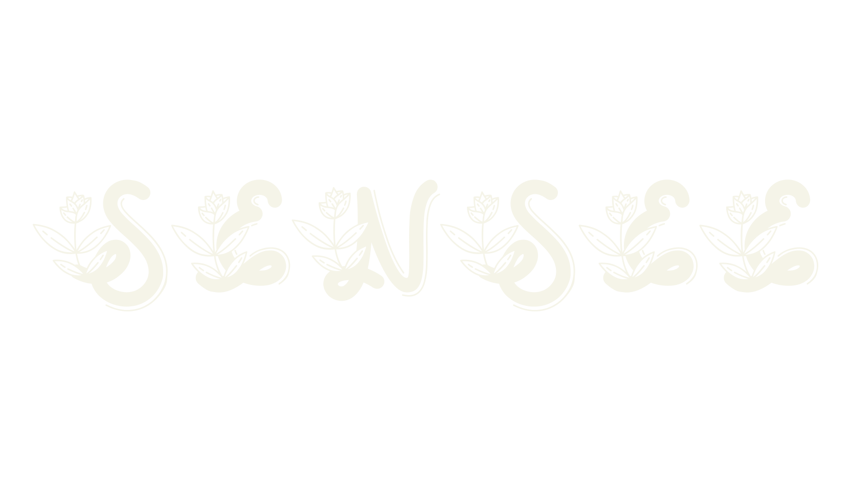 SENSEE, flower font preview