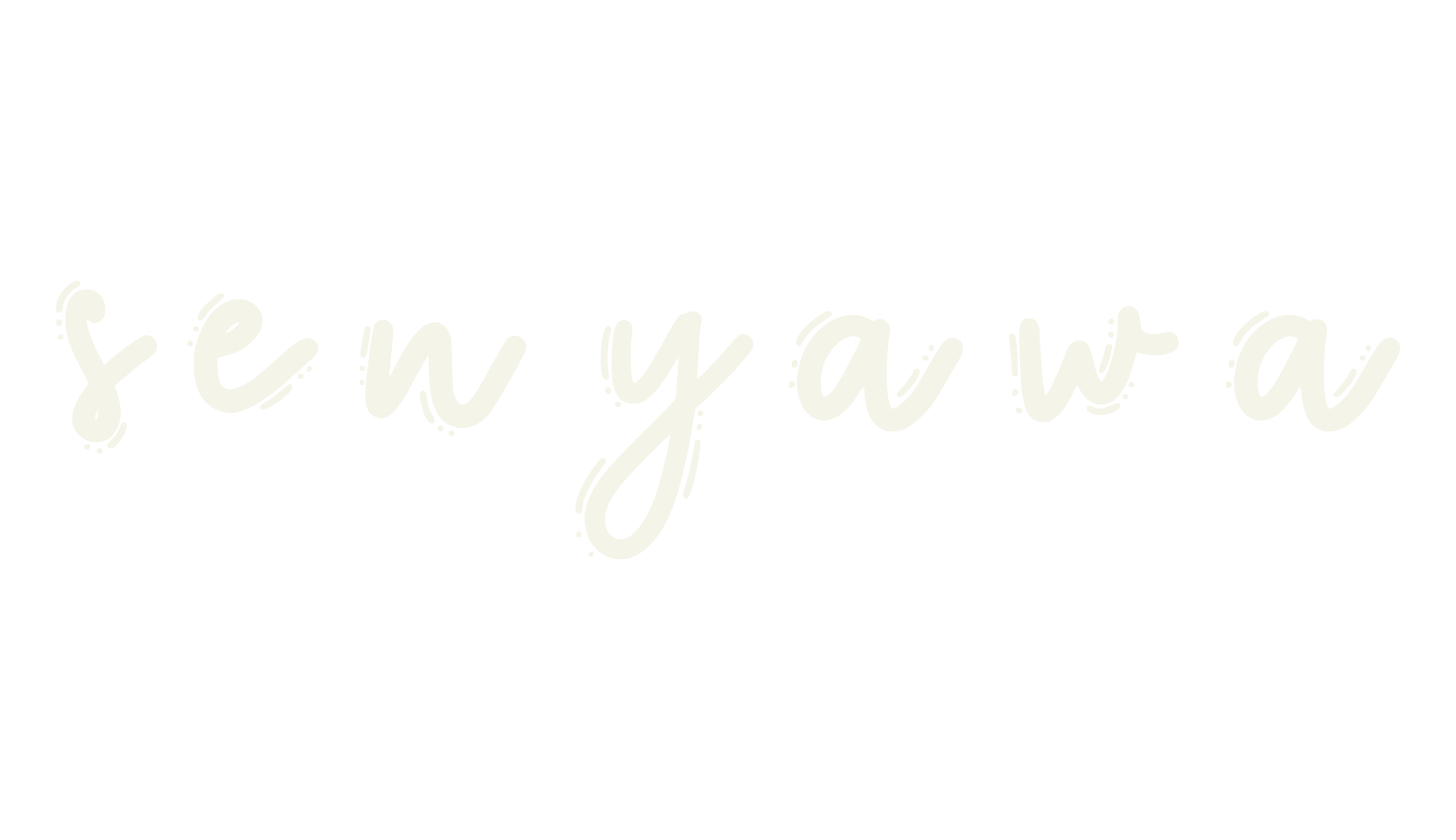 senyawa, cursive font preview
