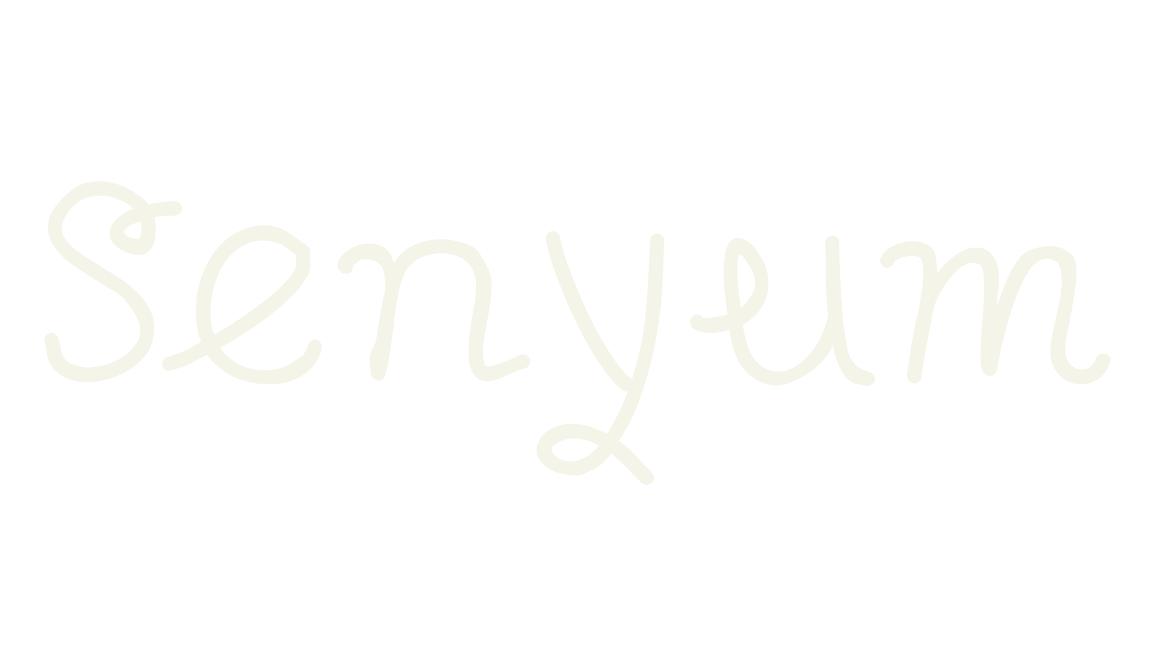 Senyum, handwritten font preview