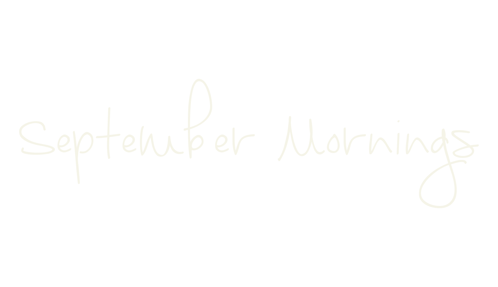 September Mornings, handwritten font preview