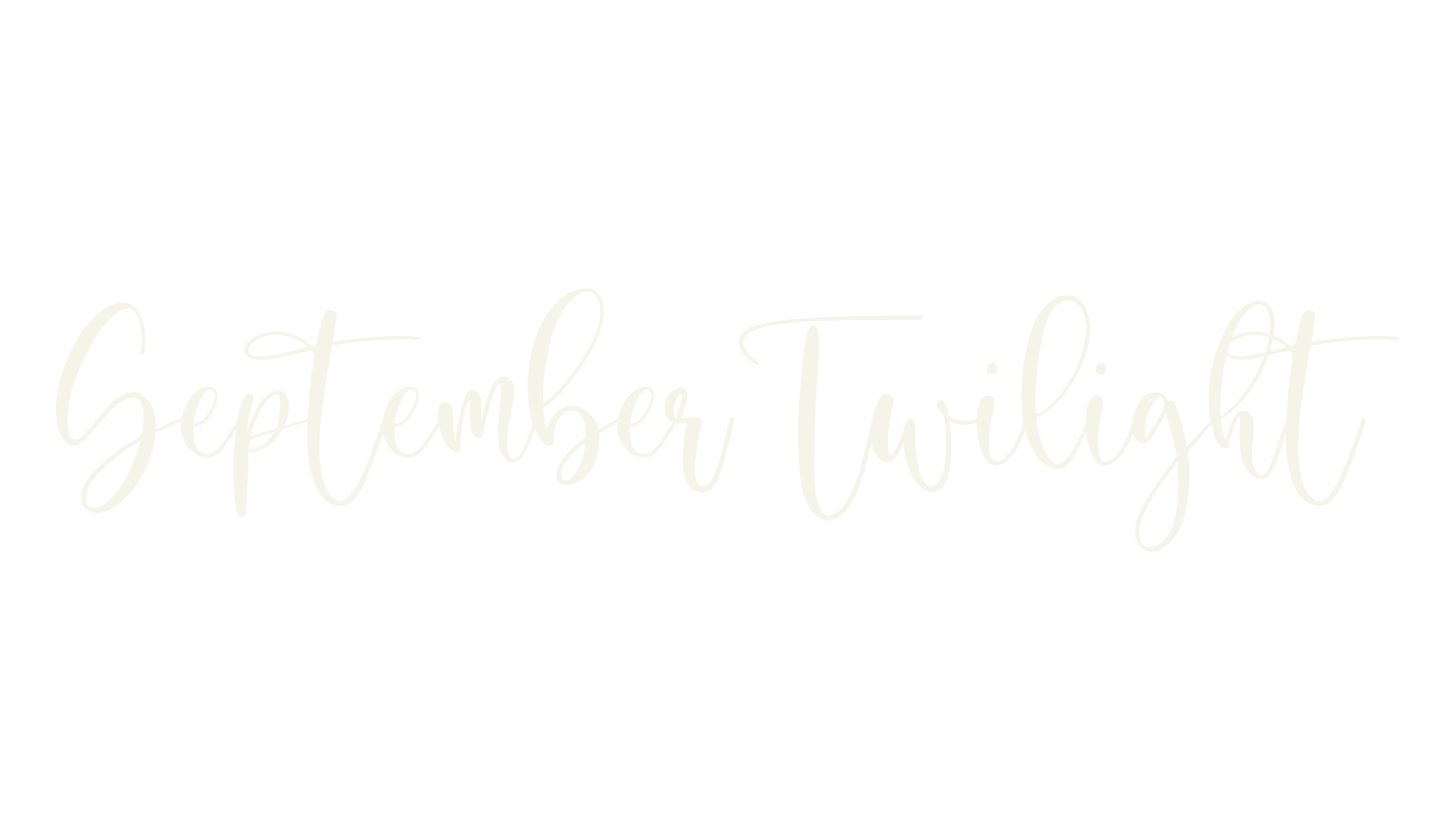 September Twilight, calligraphy font preview