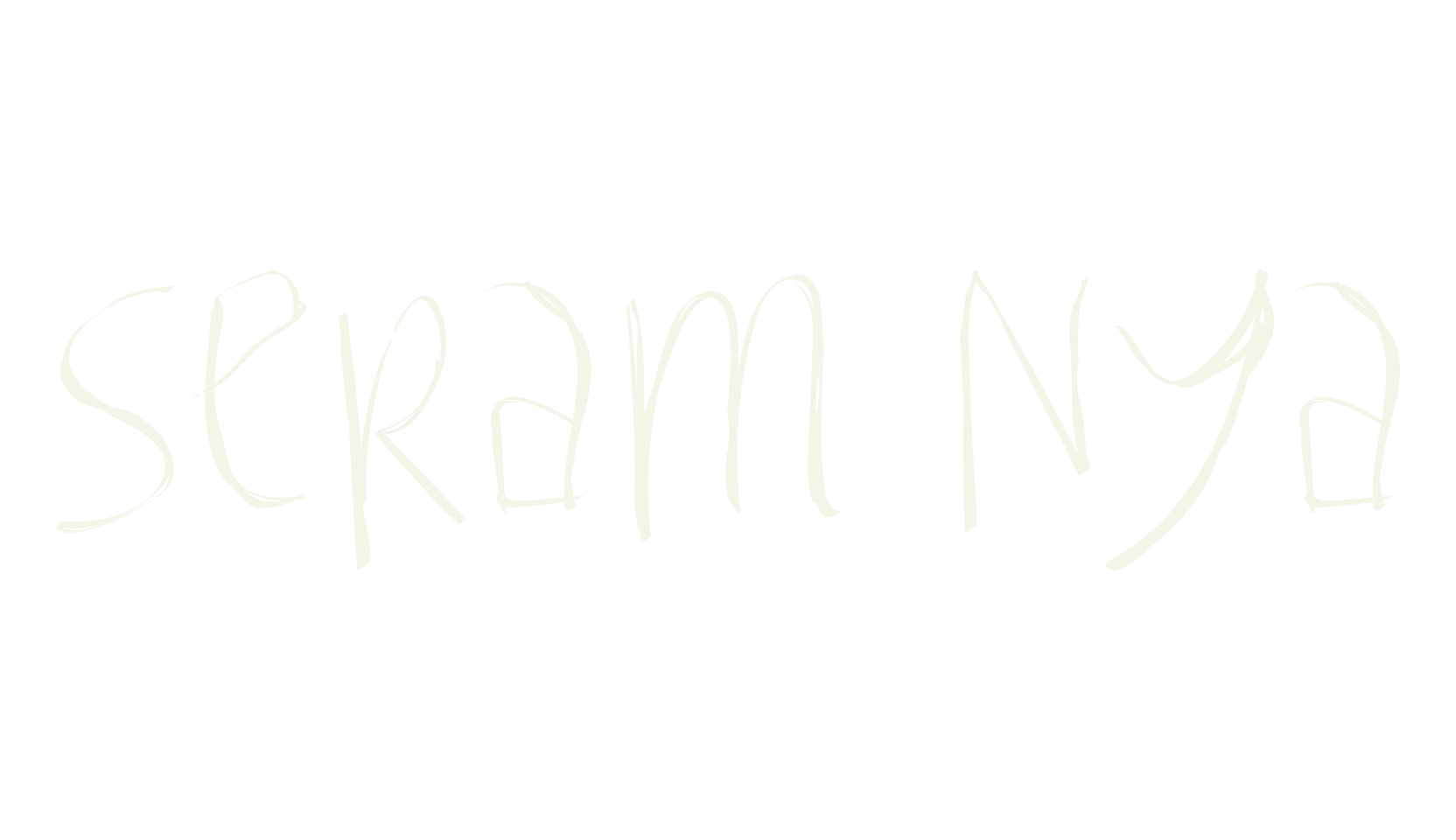 Seram Nya, scribble font preview