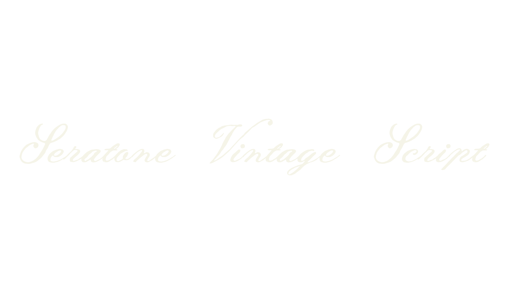 Seratone Vintage Script, fashion script font preview