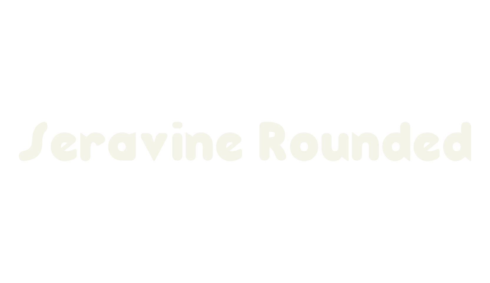 Seravine Rounded, rounded font preview