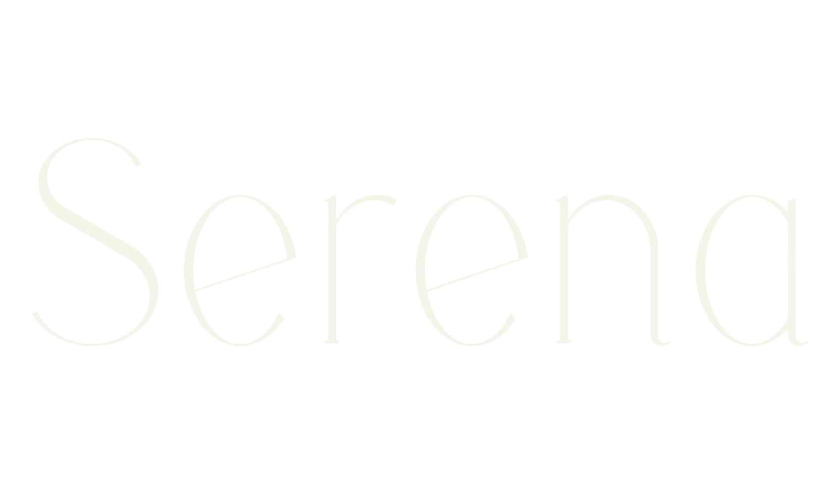Serena, lettering font preview