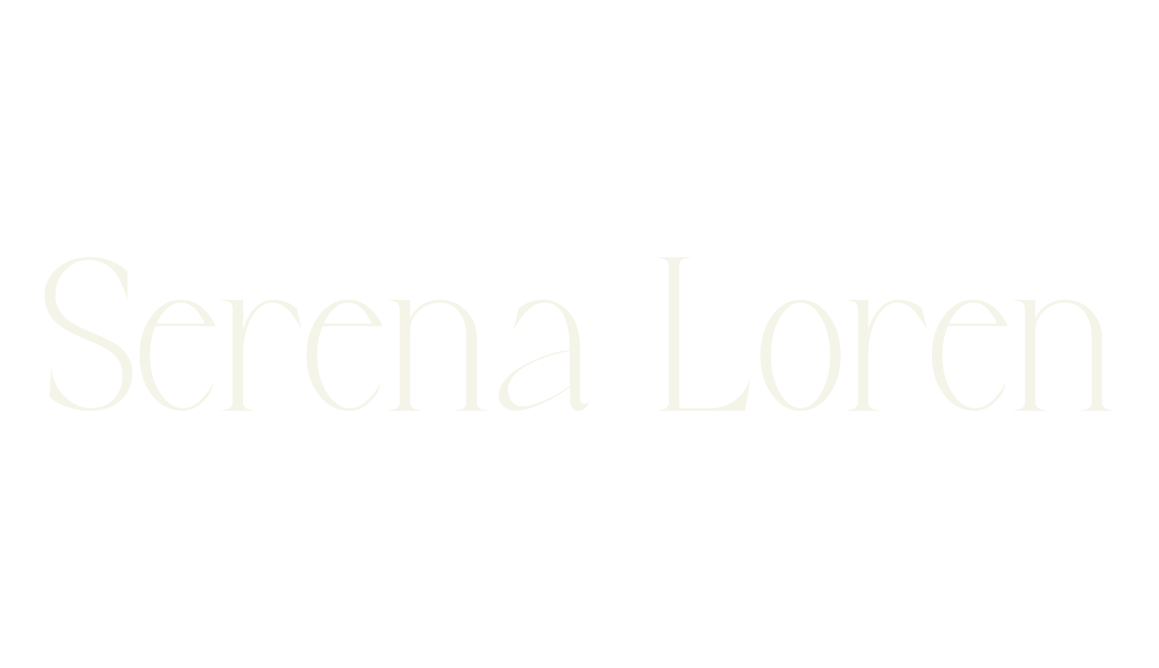 Serena Loren, serif font preview