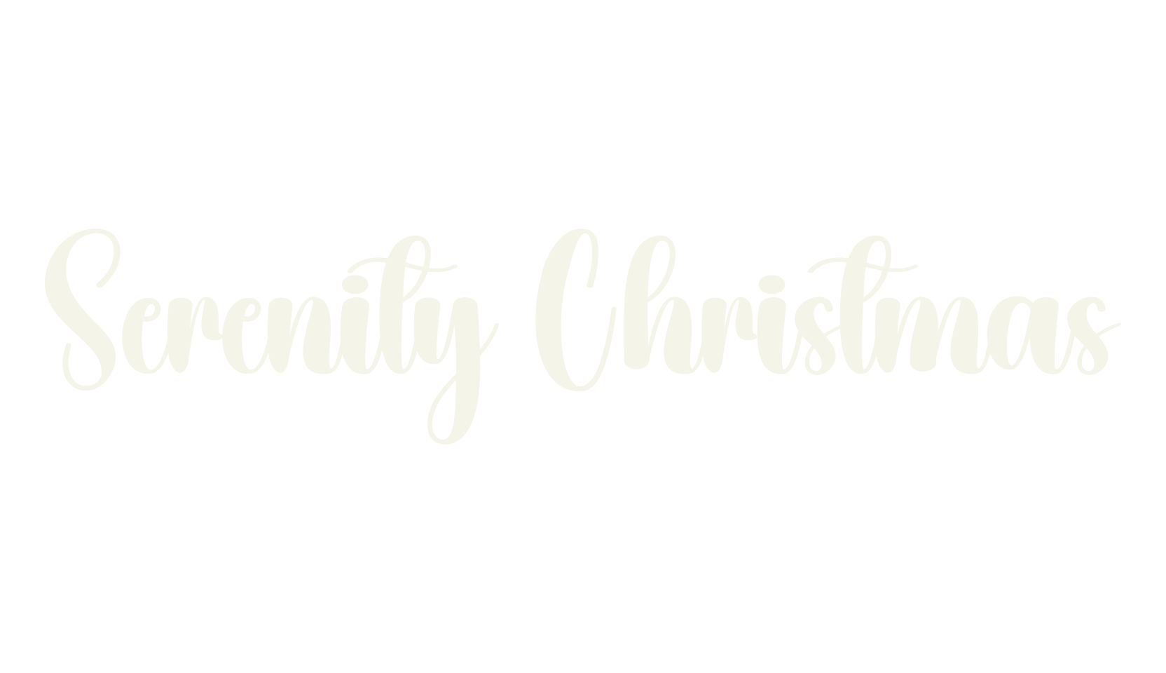 Serenity Christmas, calligraphy font preview