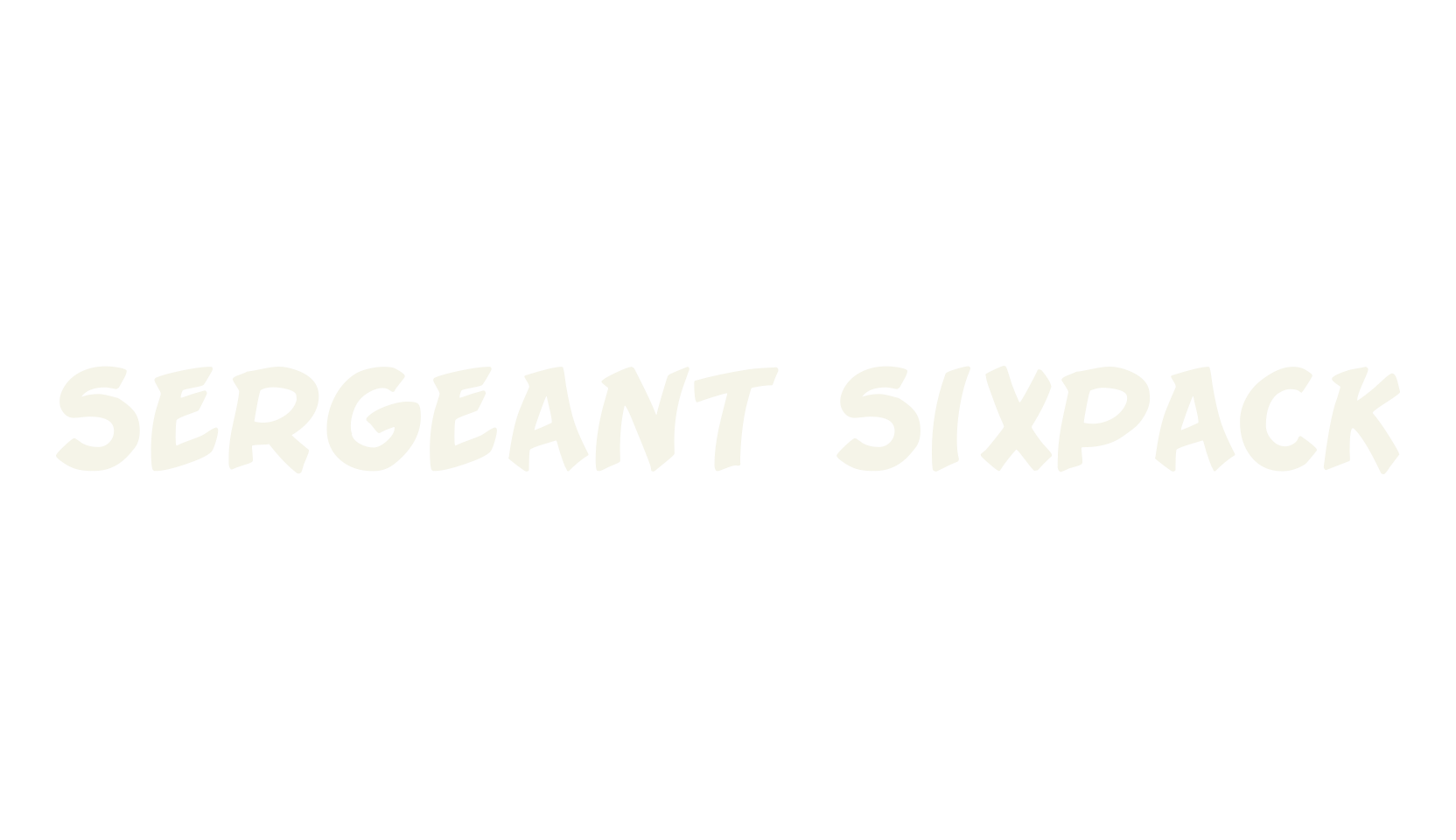 Sergeant SixPack, handwritten font preview