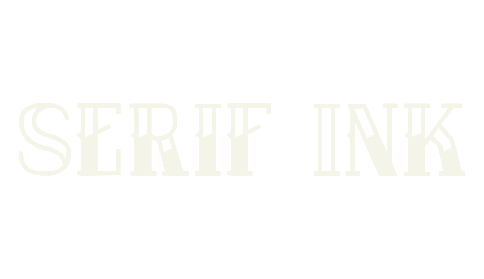 Serif Ink, tattoo font preview