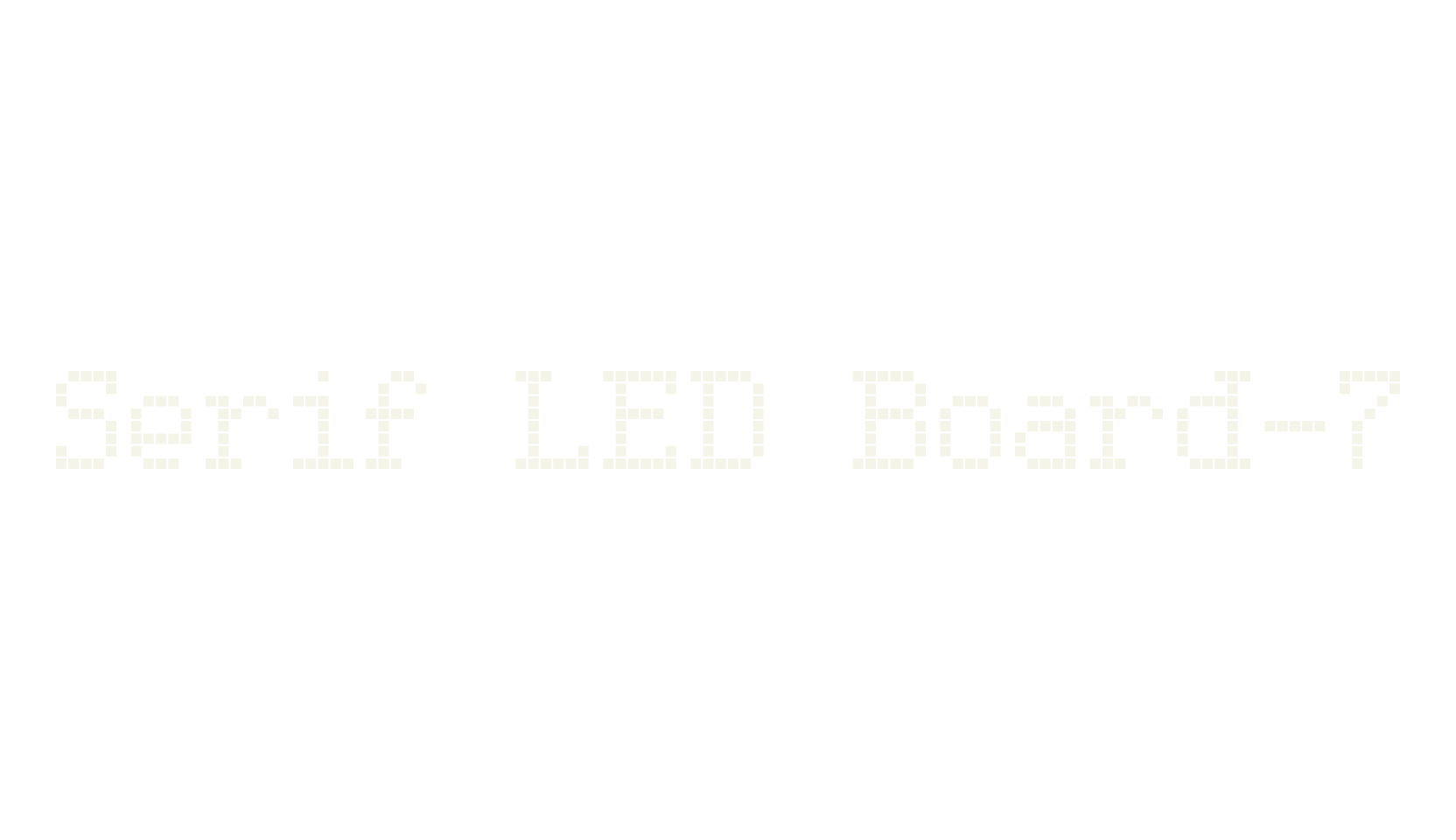 Serif LED Board-7, led font preview