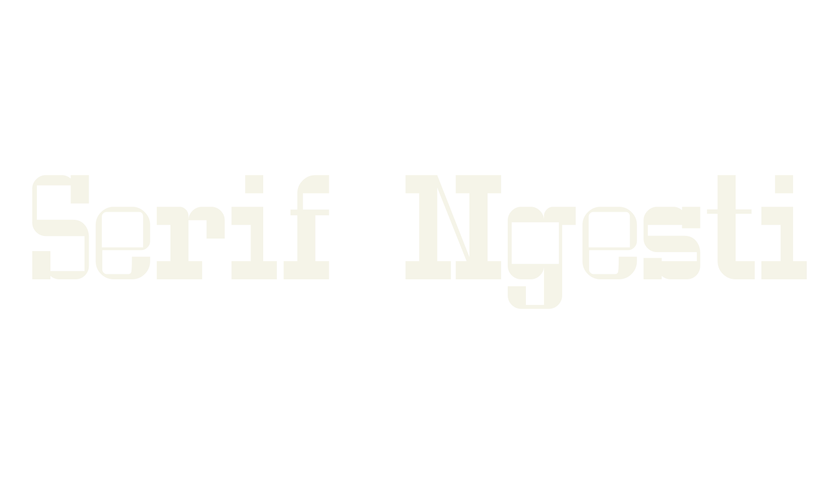 Serif Ngesti, display font preview