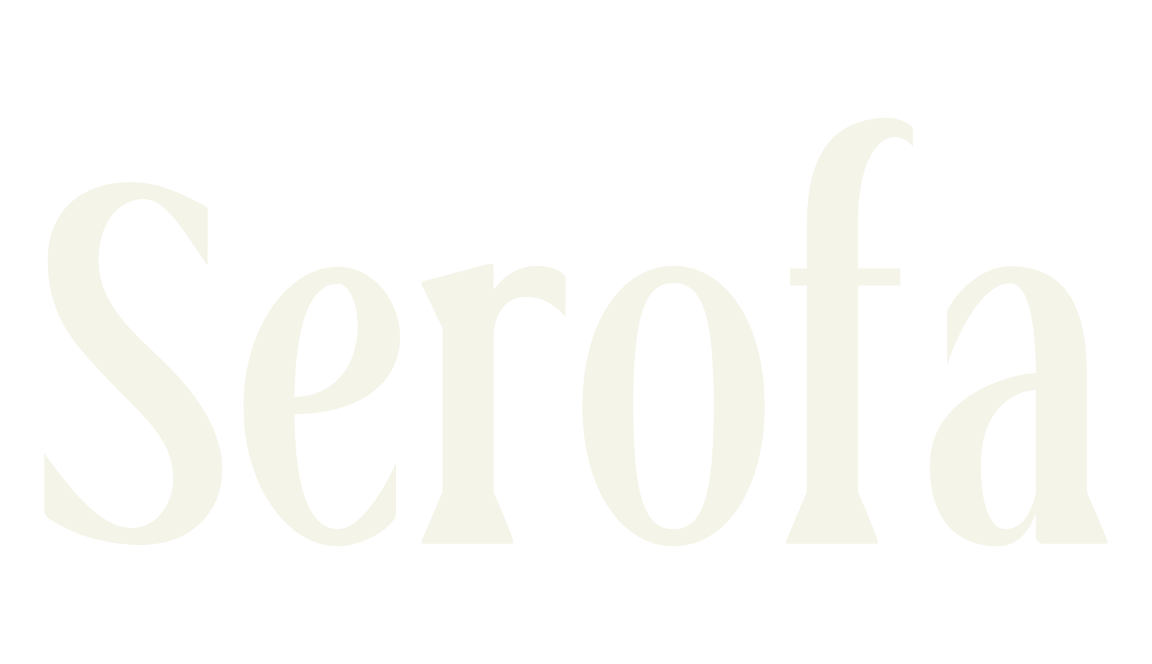 Serofa, modern font preview