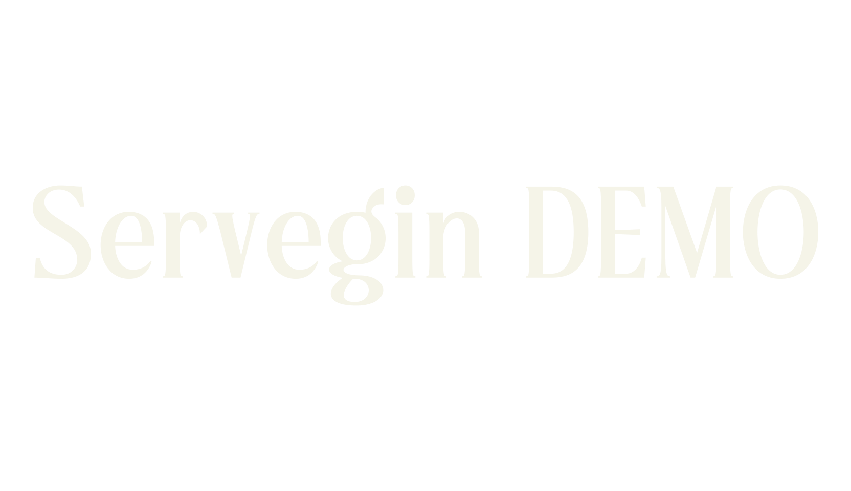 Servegin DEMO, serif font preview