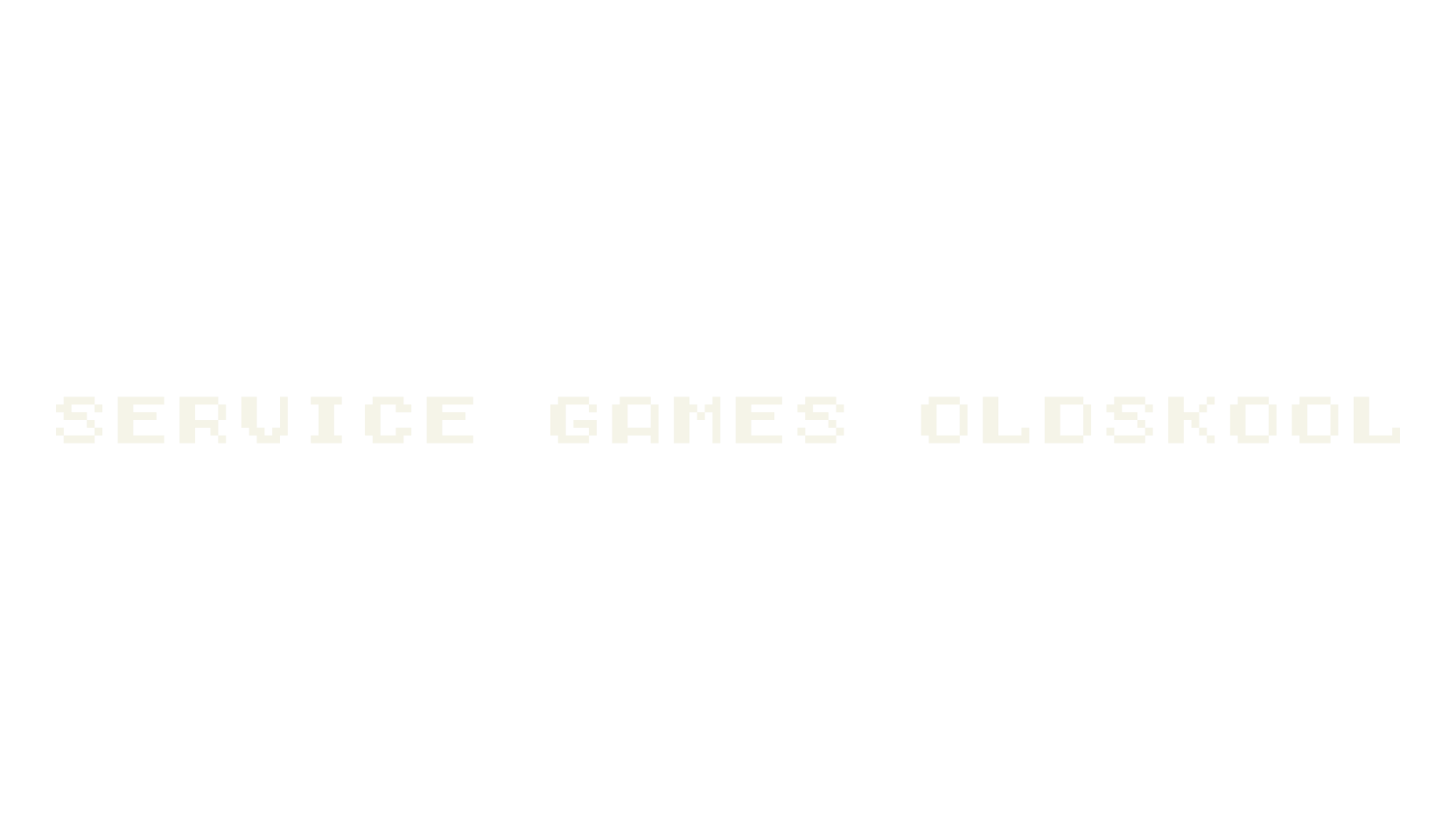 Service Games Oldskool, outline font preview
