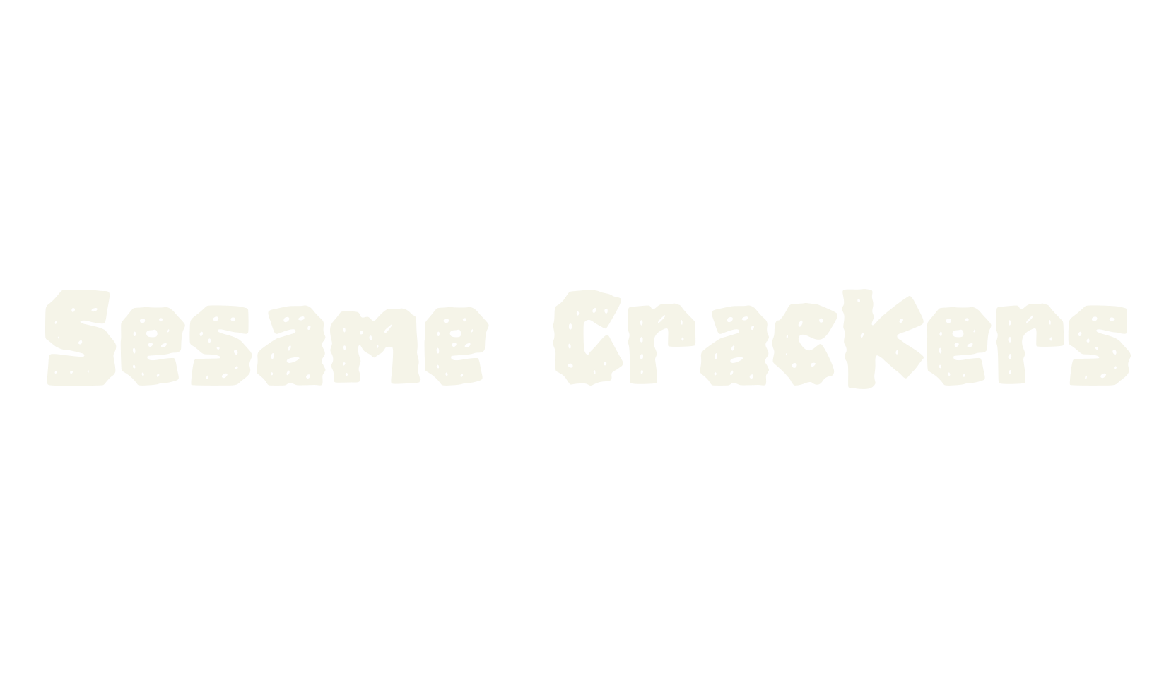 Sesame Crackers, cursive font preview