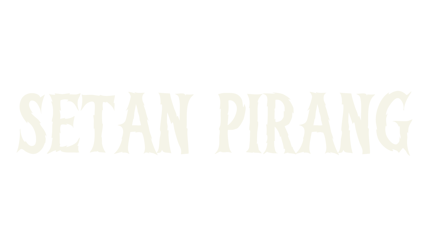 Setan Pirang, scary font preview