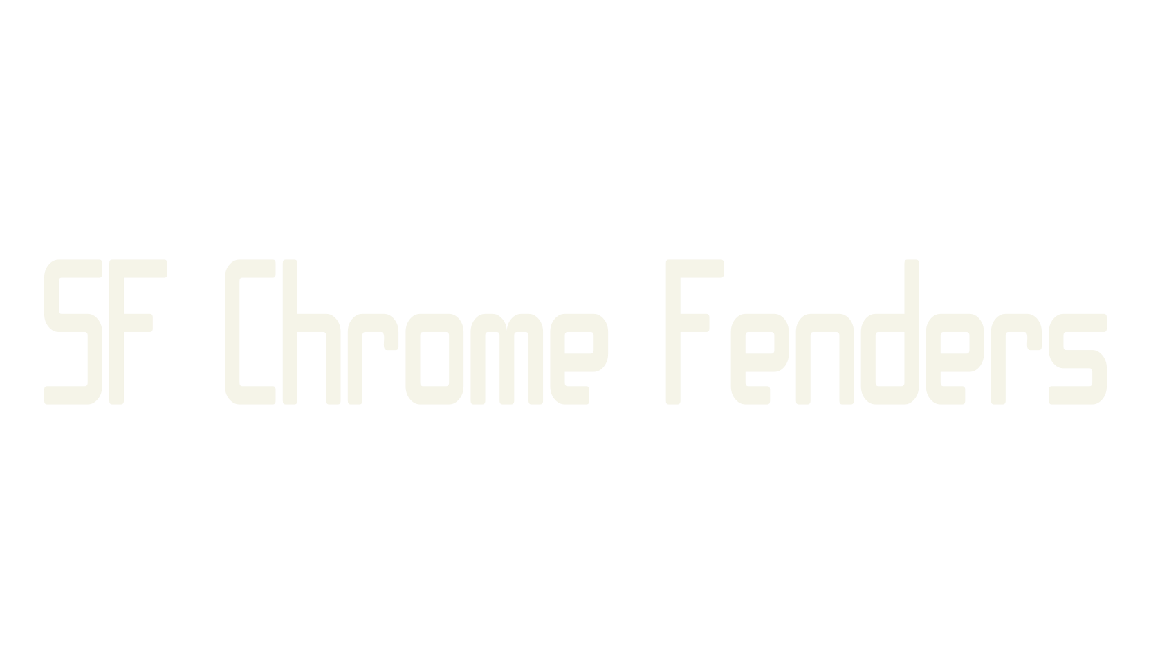 SF Chrome Fenders, display market font preview