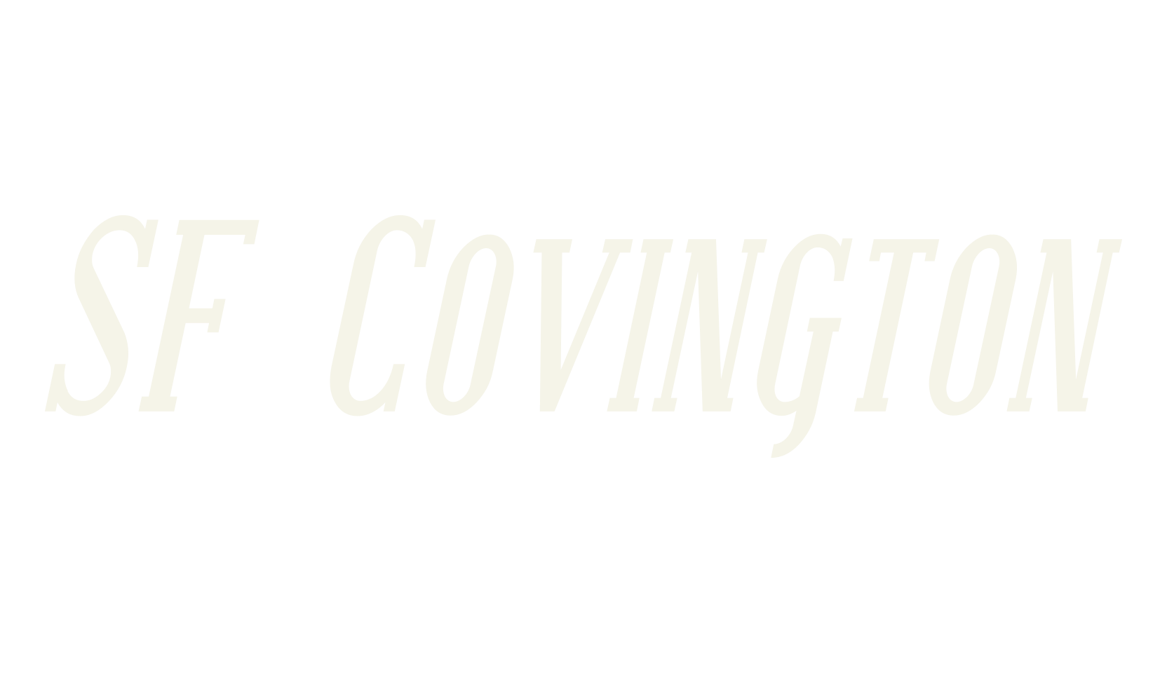 SF Covington, condensed font preview