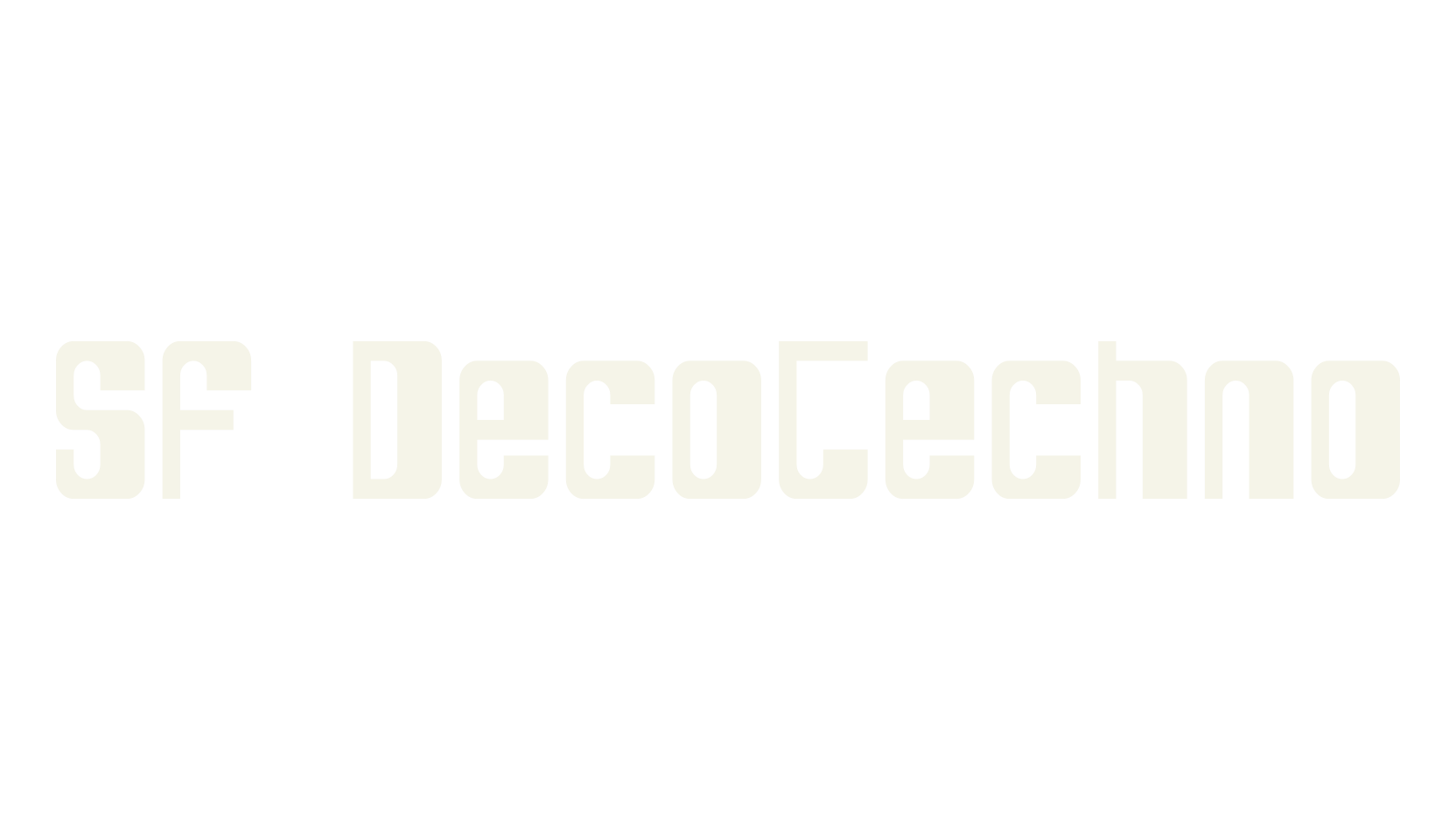 SF DecoTechno, retro font preview