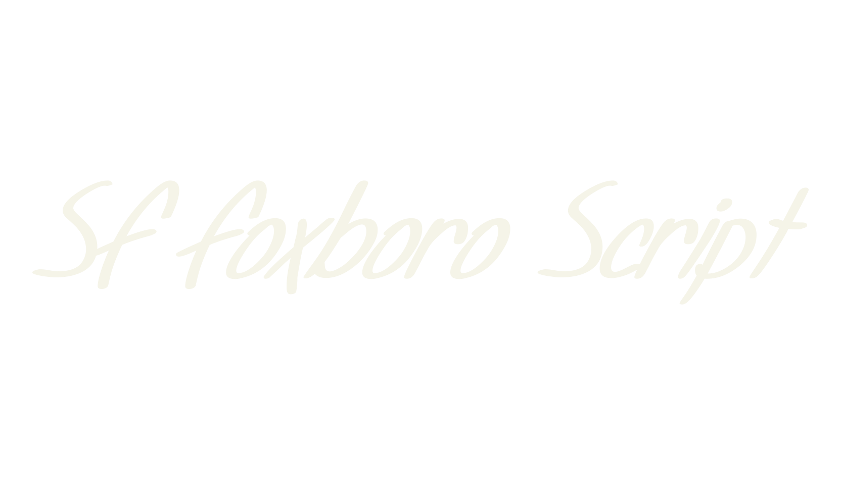 SF Foxboro Script, handwriting font preview
