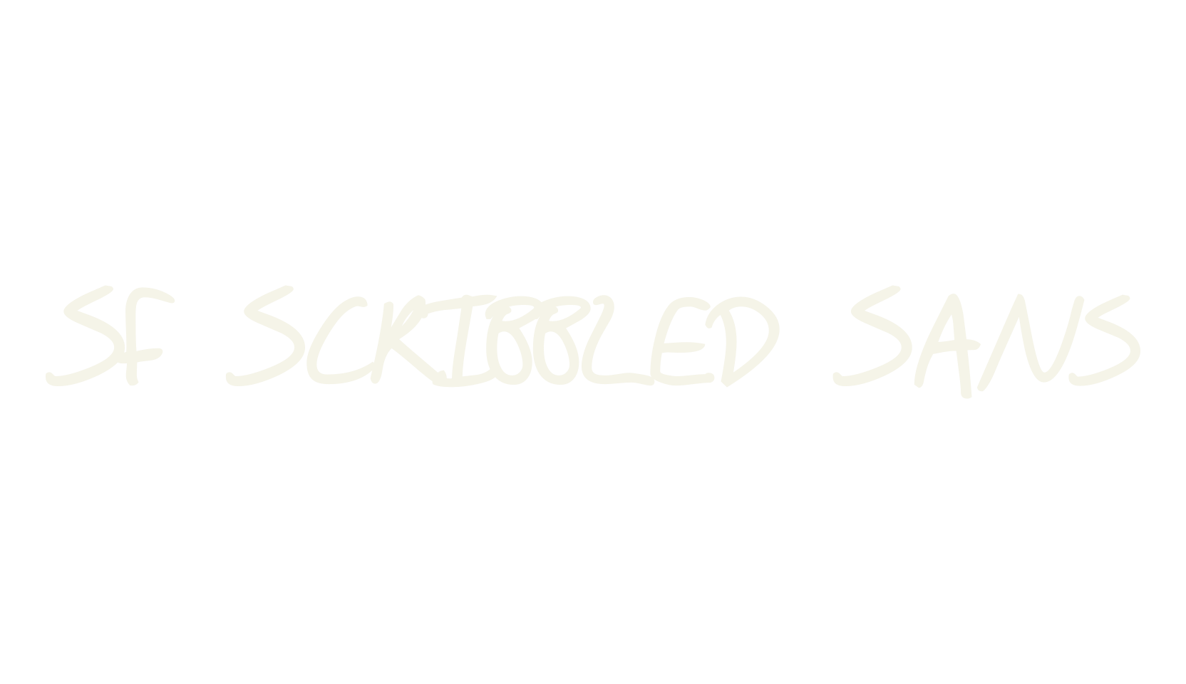 SF Scribbled Sans, handwriting font preview
