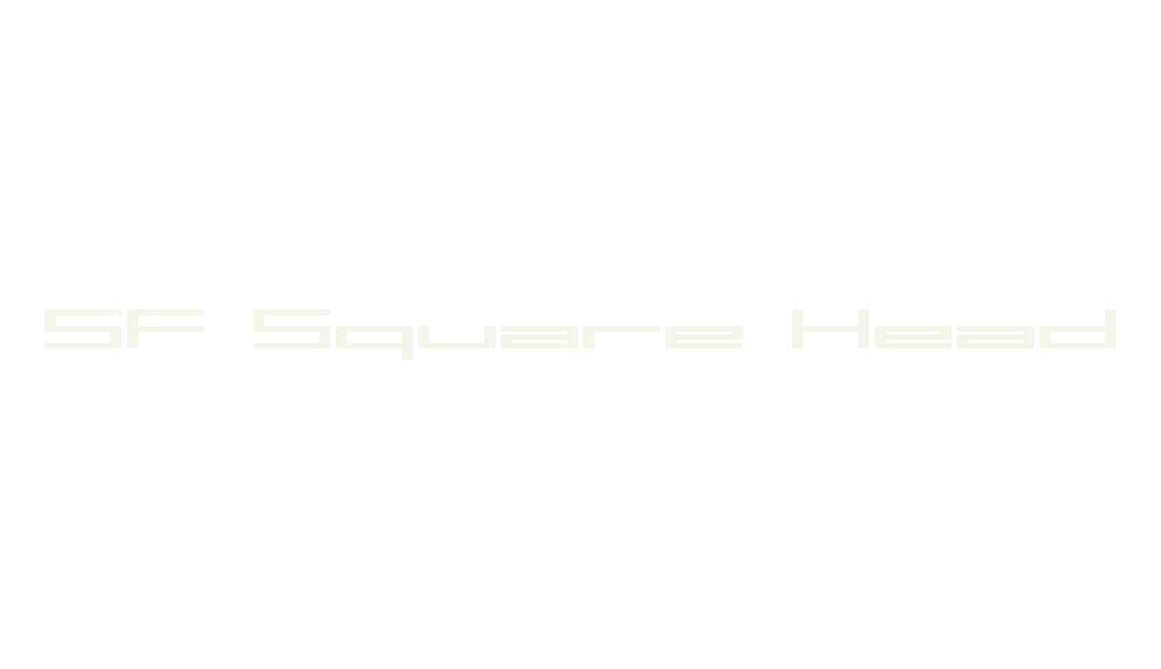SF Square Head, square font preview