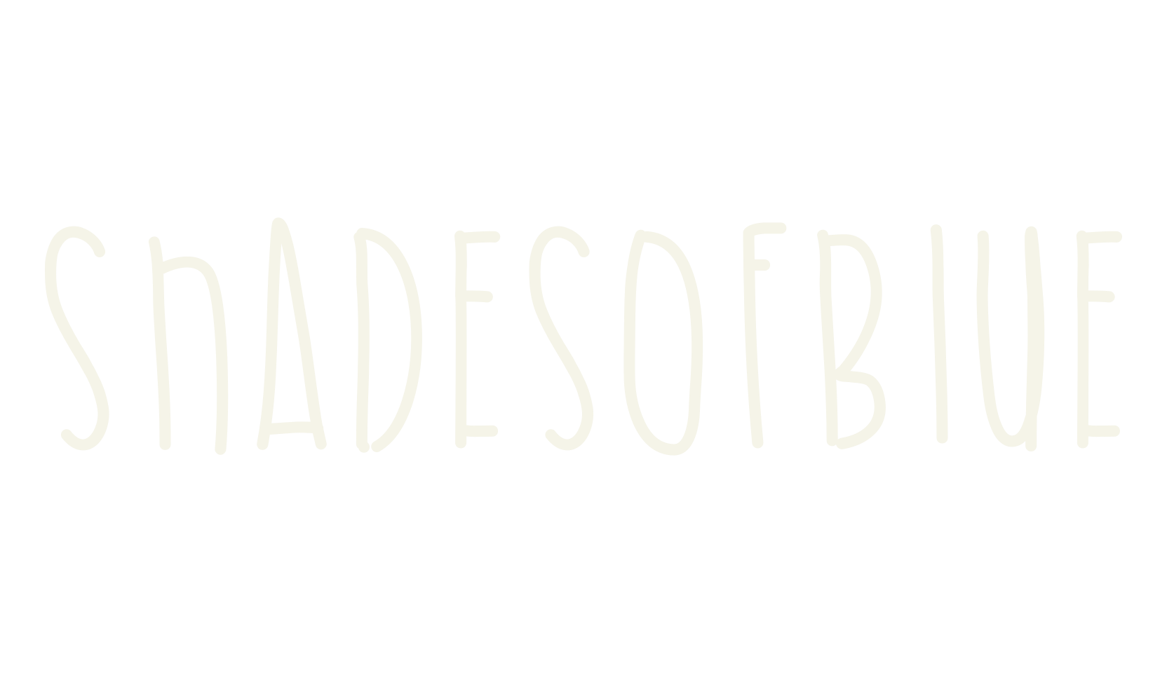 ShadesOfBlue, handwritten font preview