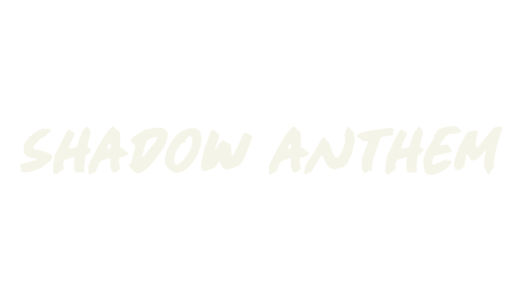 Shadow Anthem, brush font preview