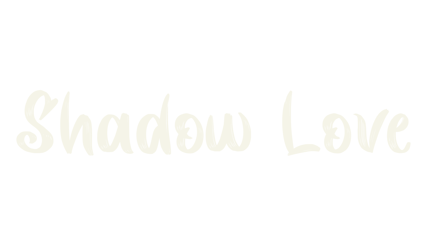 Shadow Love, handwriting font preview