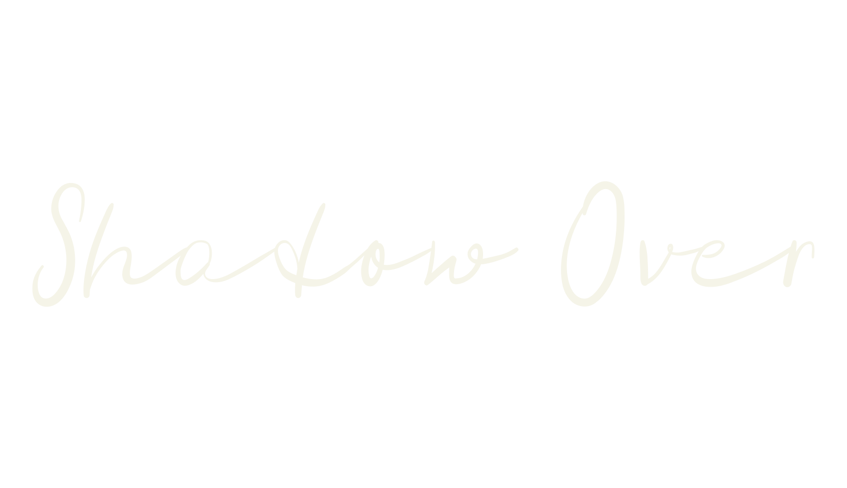 Shadow Over, calligraphy font preview
