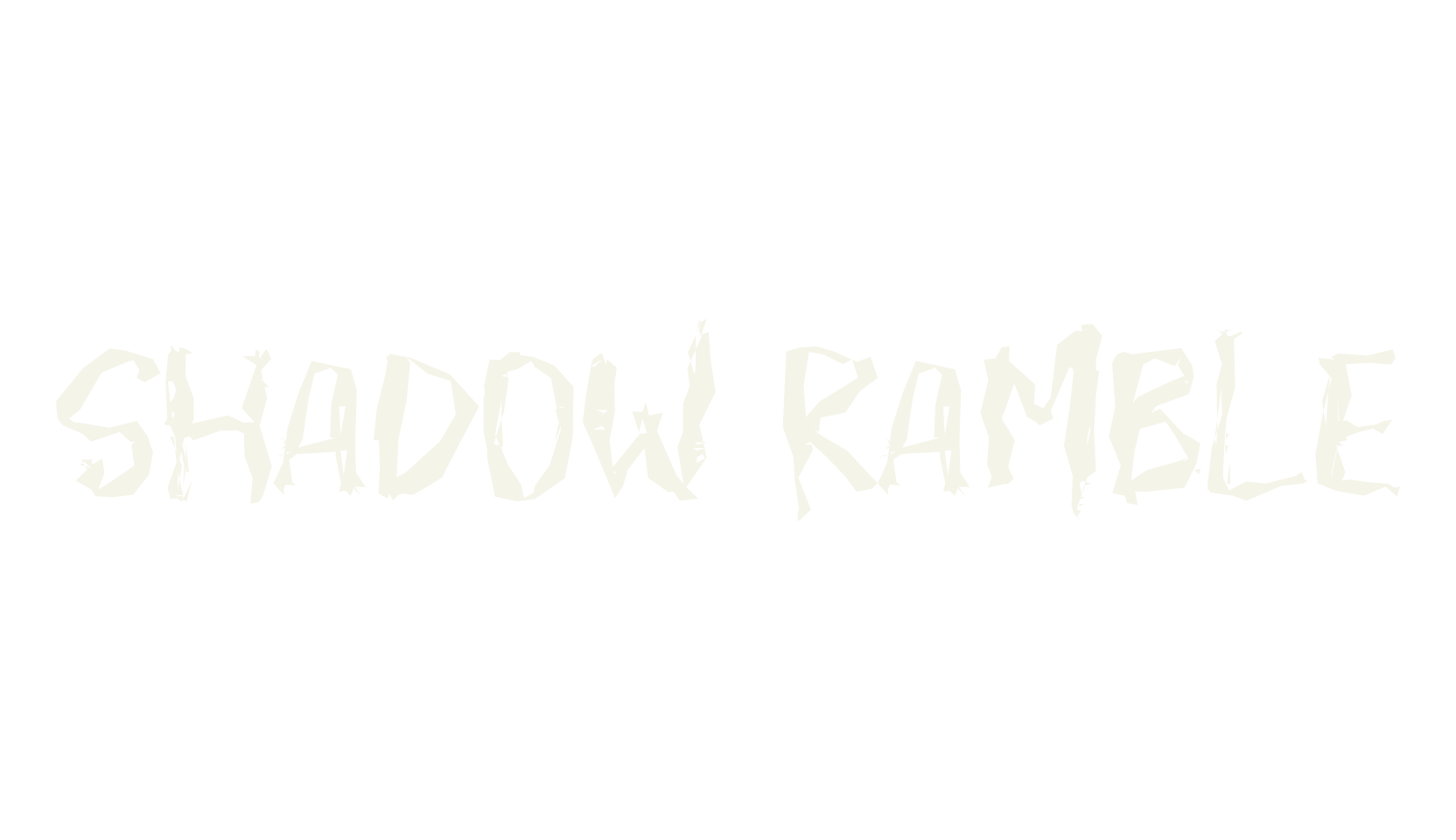 SHADOW RAMBLE, creepy font preview