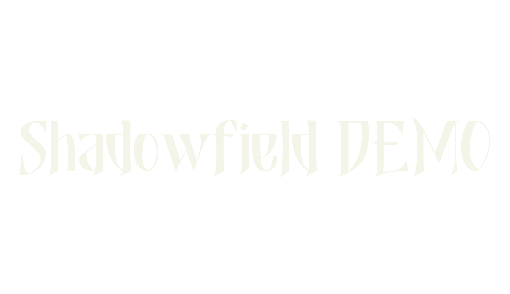 Shadowfield DEMO, fantasy font preview