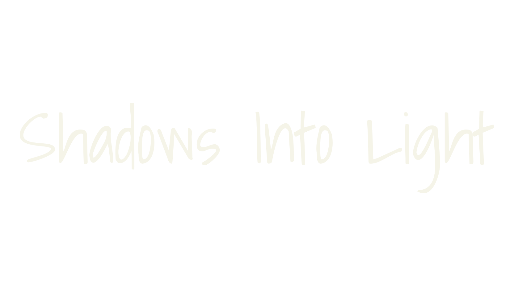 Shadows Into Light, handwritten font preview
