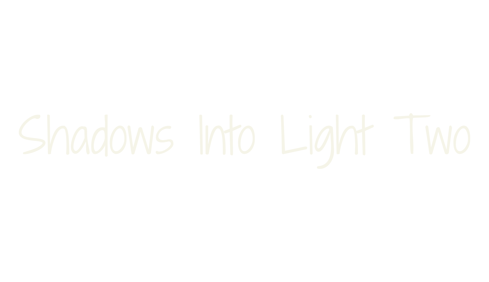 Shadows Into Light Two, handwritten font preview