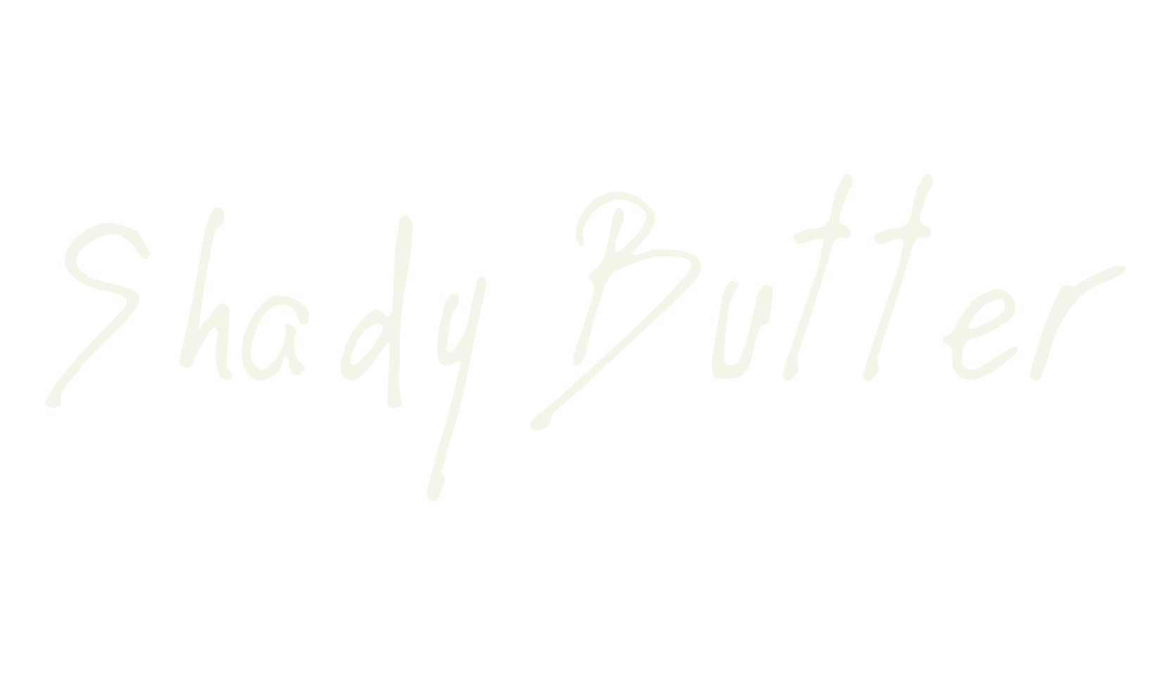Shady Butter, handwriting font preview