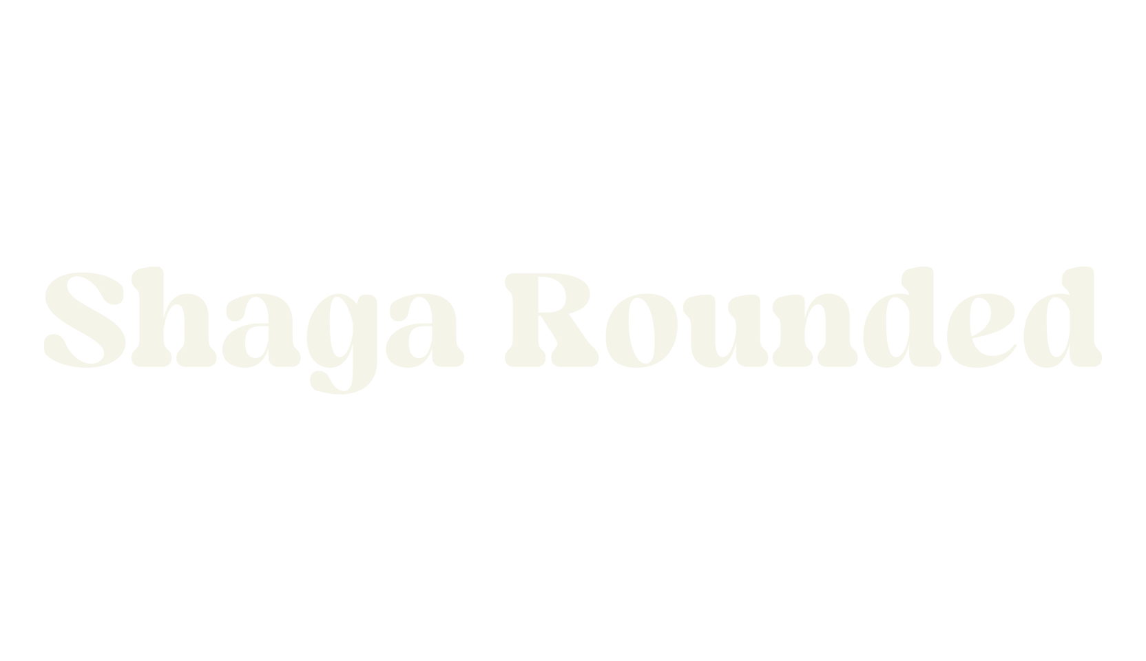 Shaga Rounded, bold font preview