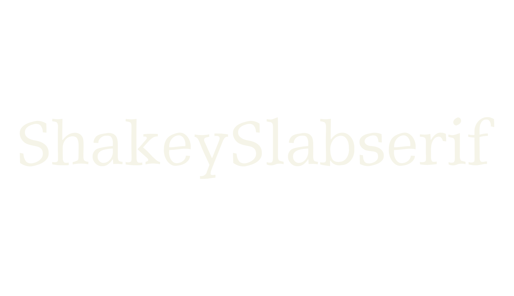 ShakeySlabserif, display market font preview
