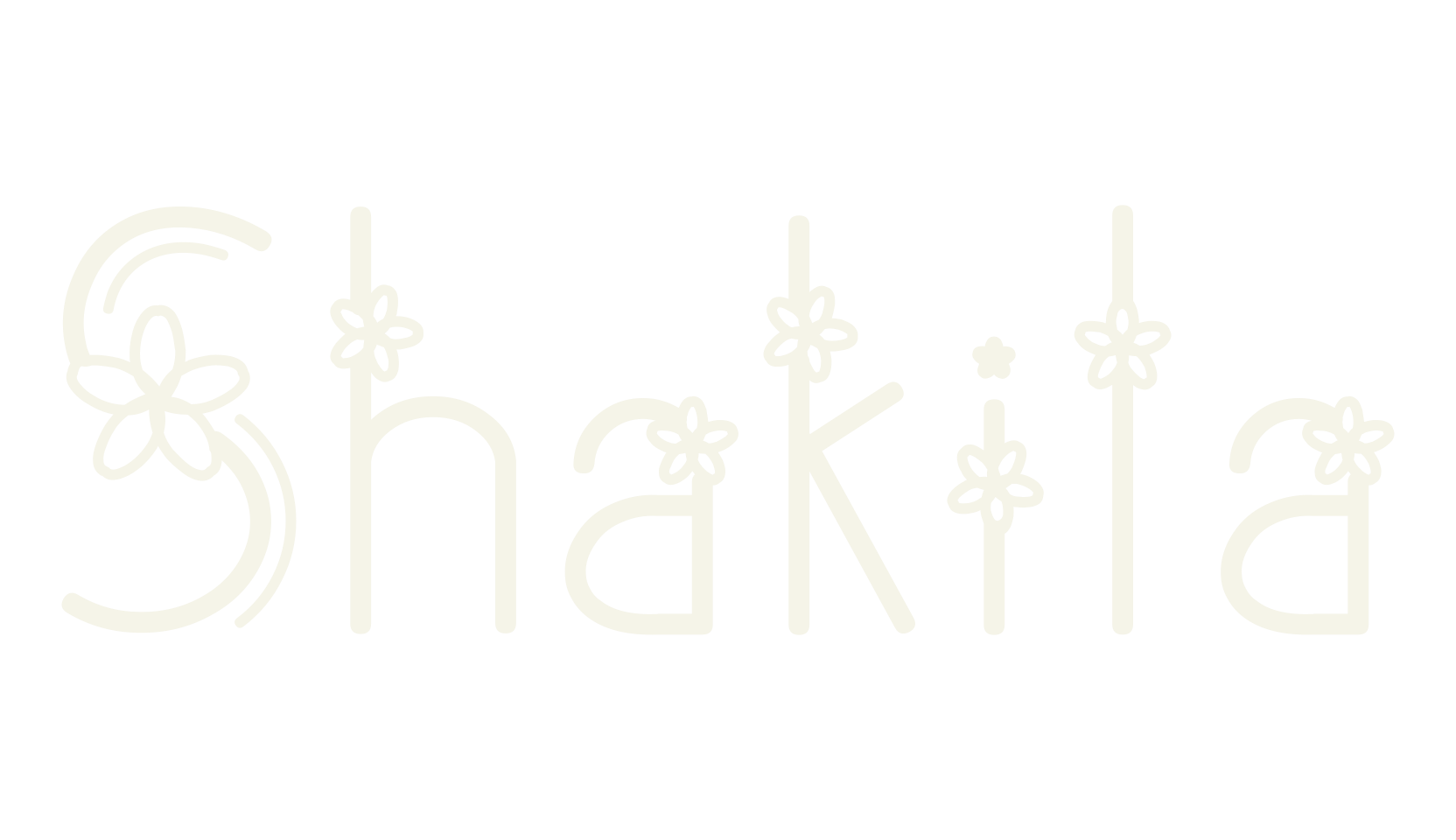 Shakila, flower font preview