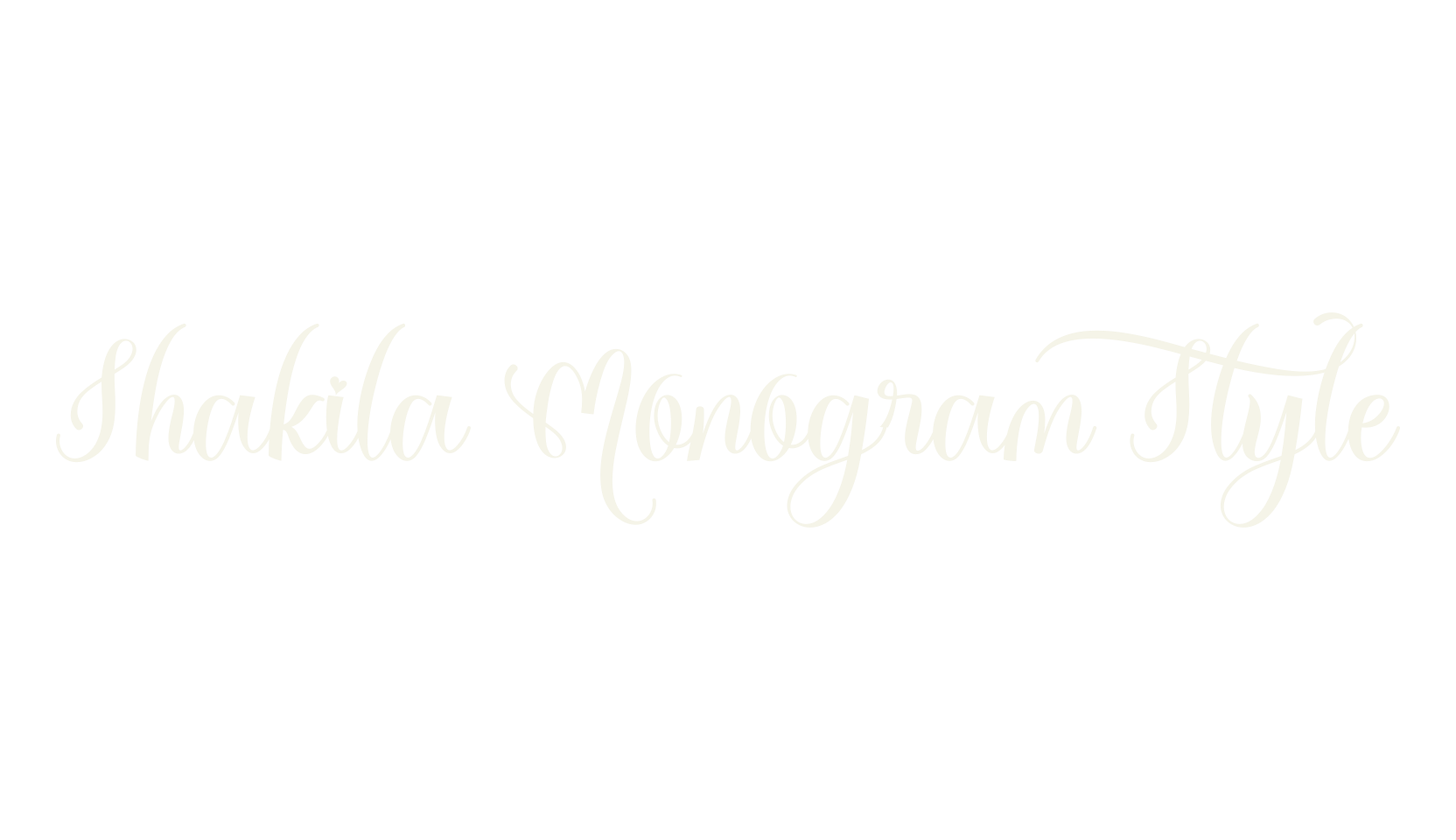 Shakila Monogram Style, monogram font preview