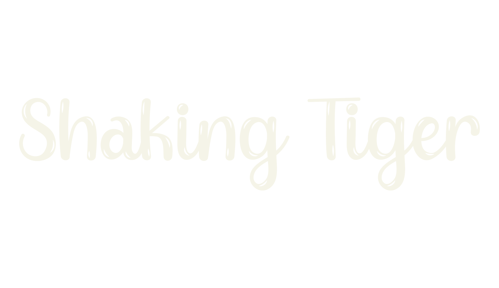 Shaking Tiger, cursive font preview