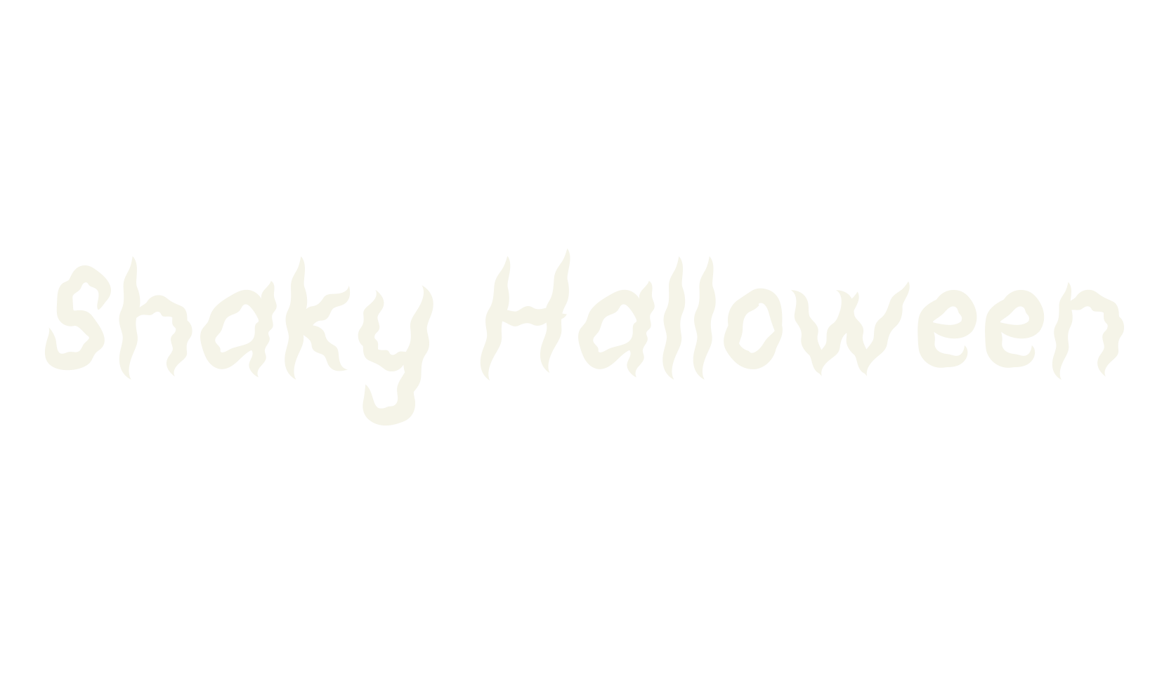 Shaky Halloween, fantasy font preview