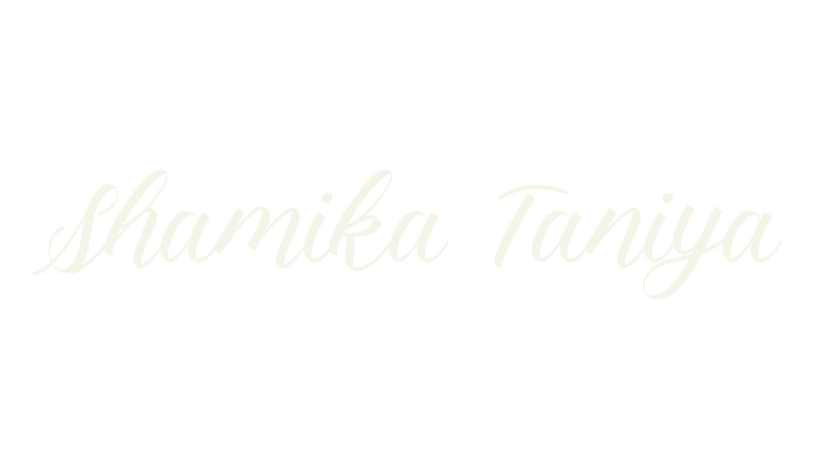 Shamika Taniya, cursive font preview