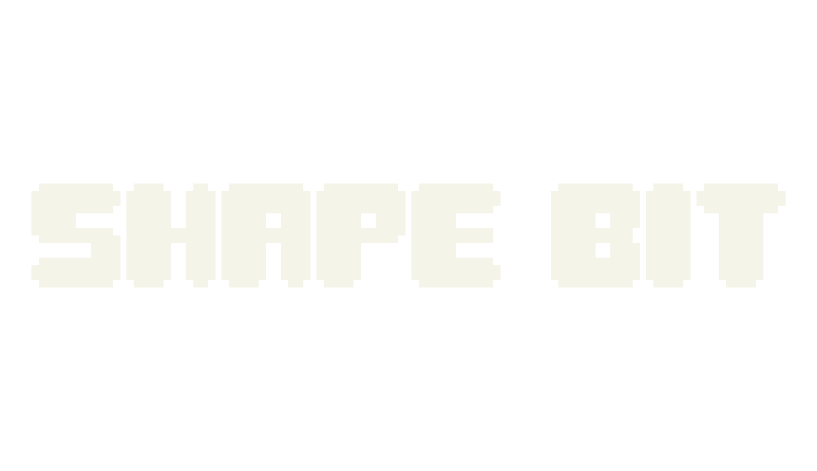 Shape Bit, pixel font preview