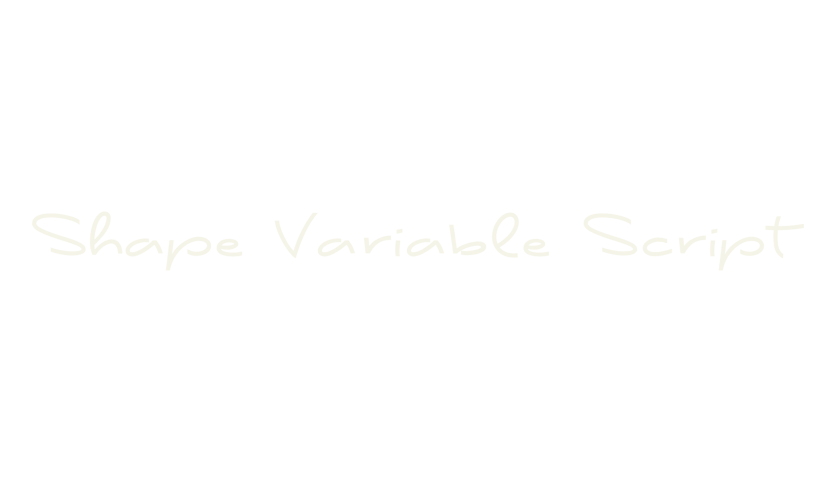 Shape Variable Script, cute font preview