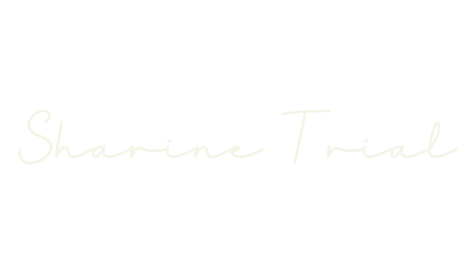 Sharine Trial, handwriting font preview