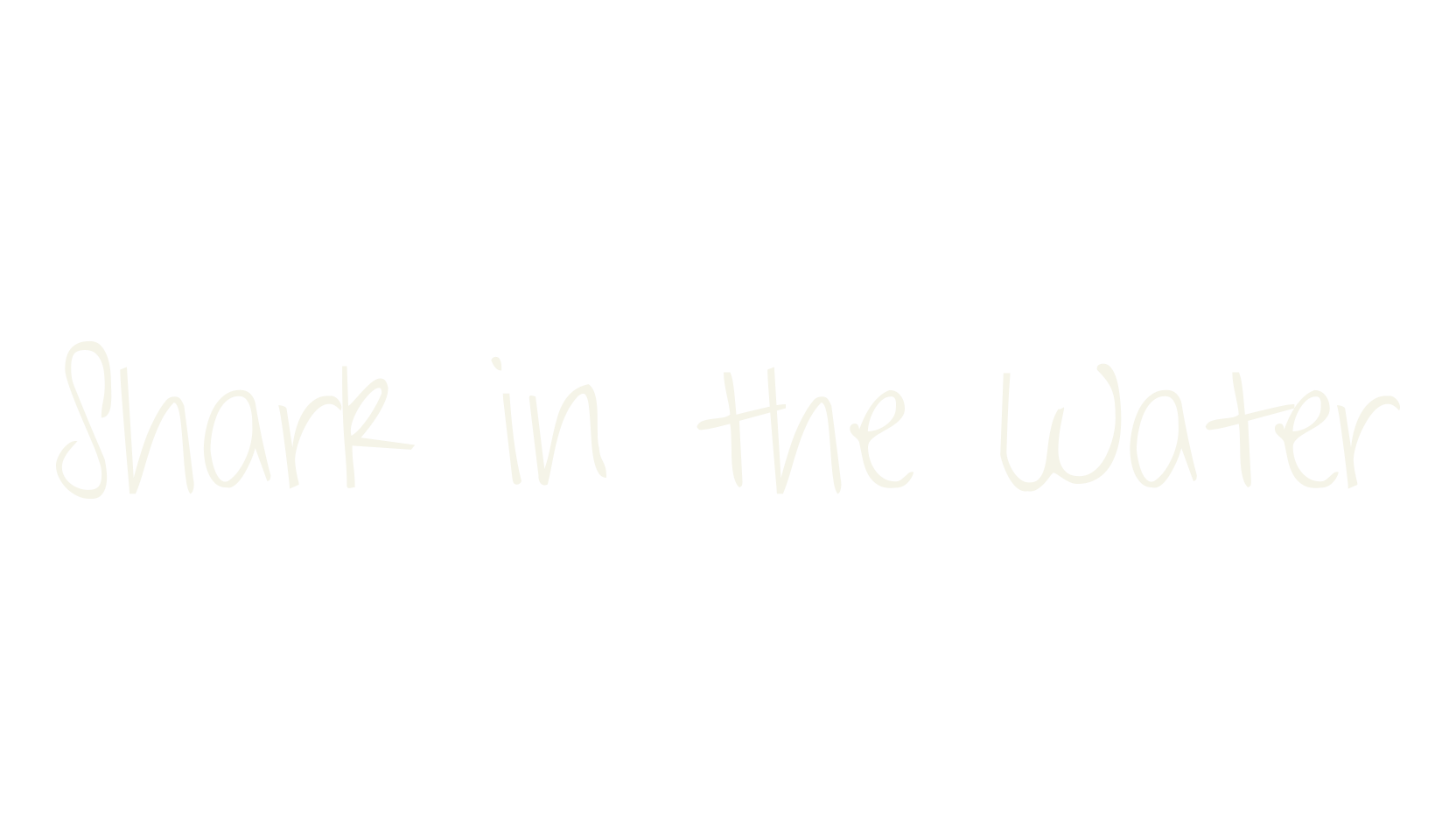 Shark in the Water, handwritten font preview