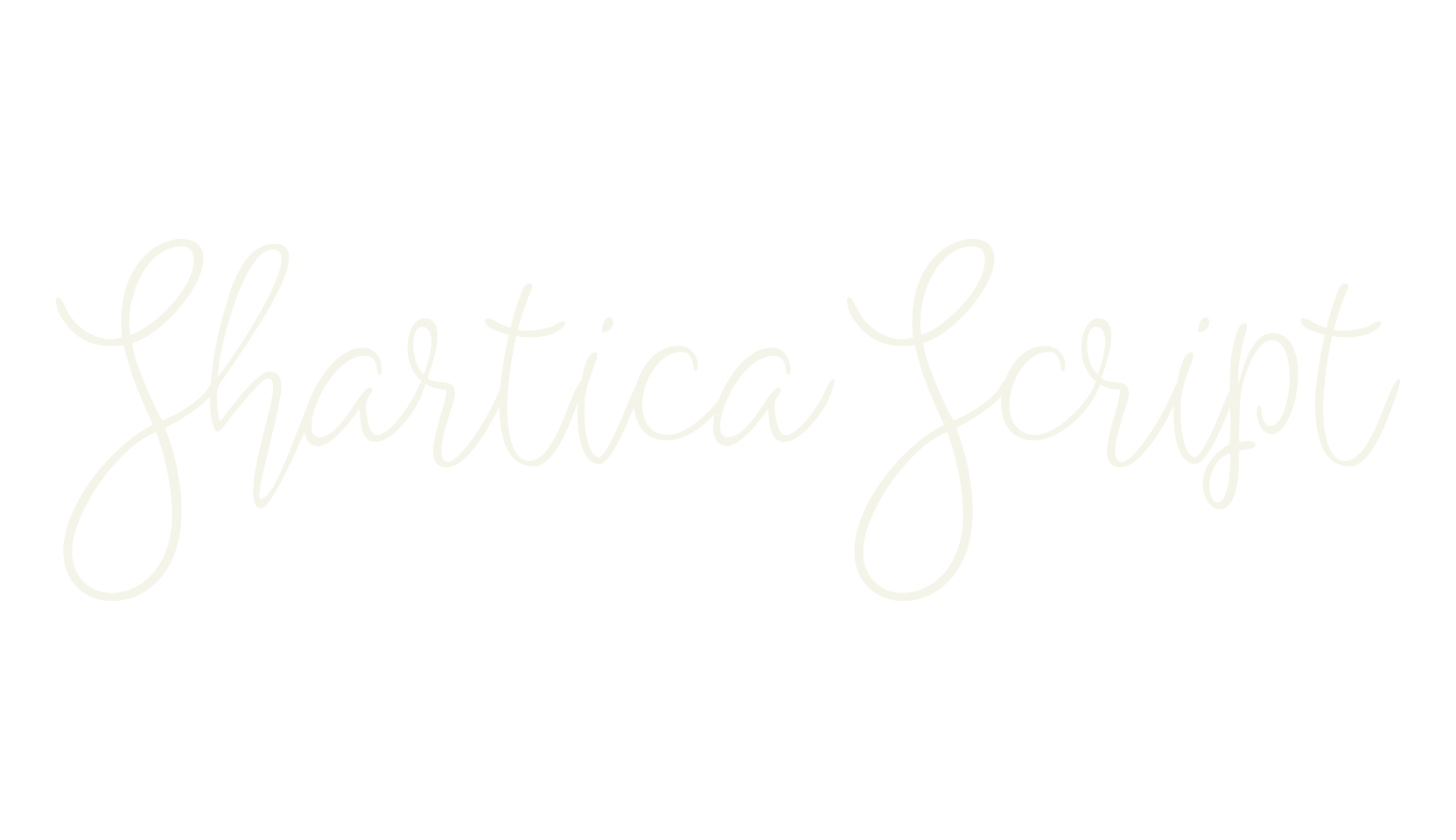 Shartica Script, script font preview